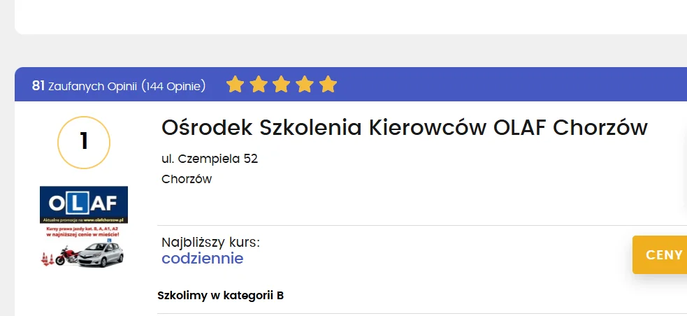 nauka jazdy Ruda Śląska